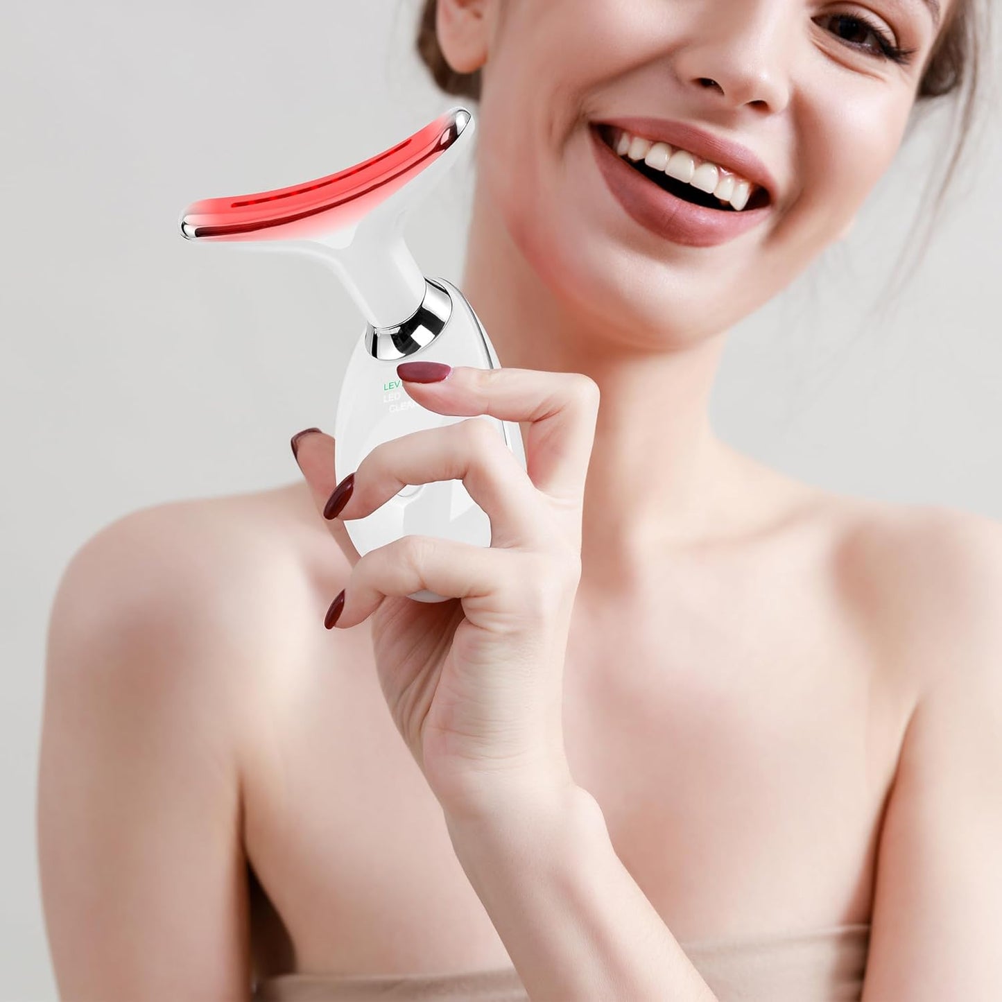 Facial Massager Red-Light-Therapy-For-Face and Neck, Face π² Culpting Wand with 7 Color