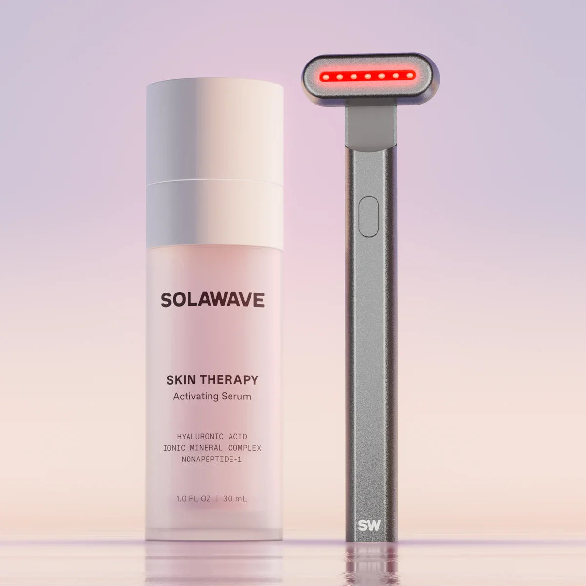 4-In-1 Red Light Therapy Skincare Wand & Activating Serum Kit