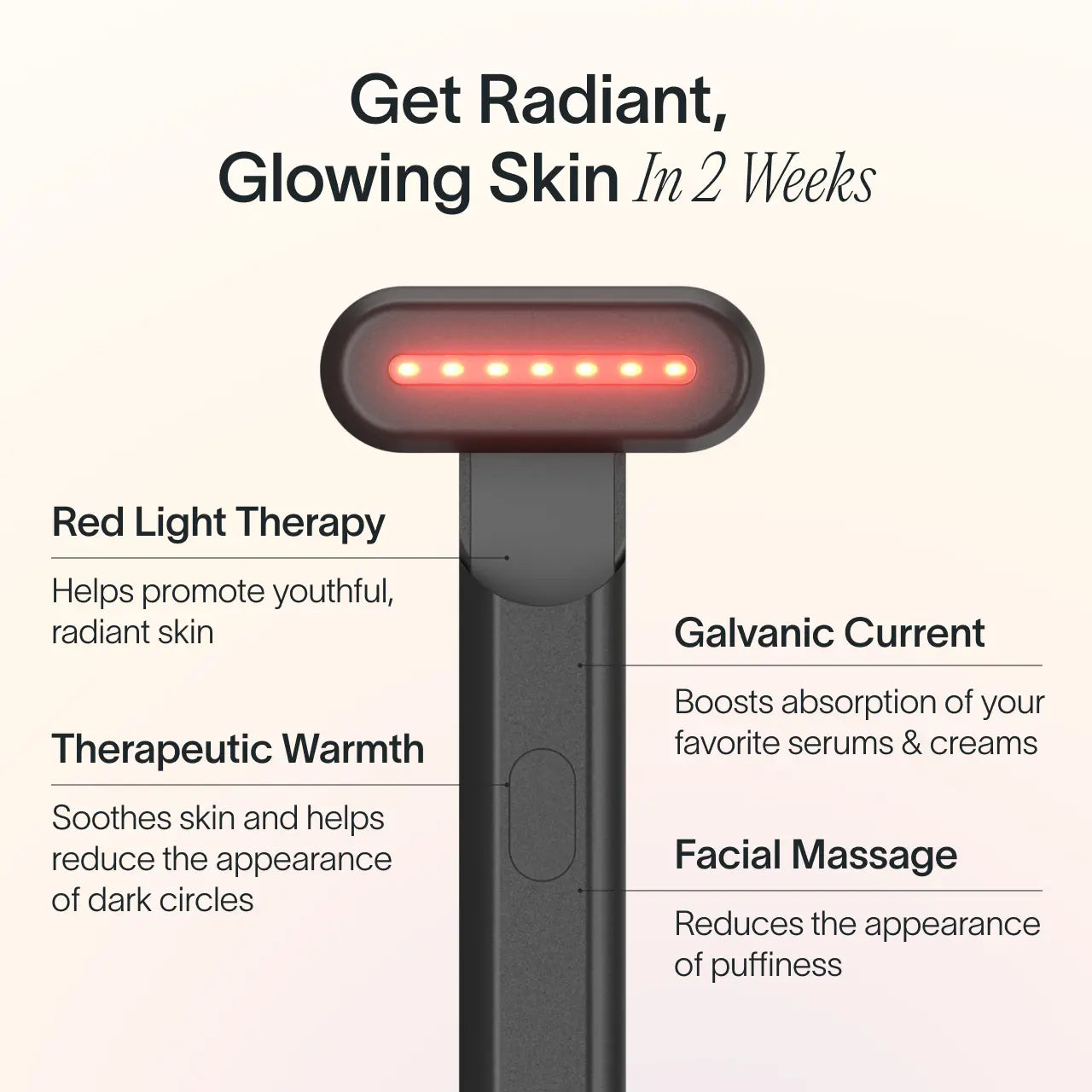 4-In-1 Red Light Therapy Skincare Wand & Activating Serum Kit